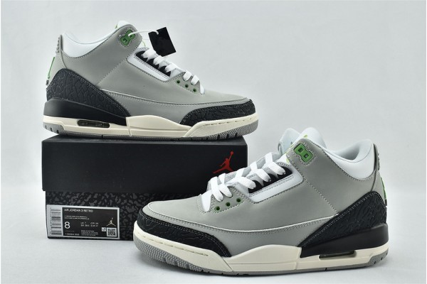 Air Jordan 3 Tinker Light Smoke Grey Chlorophyll Black White Sail 136064 006 Womens And Mens Shoes